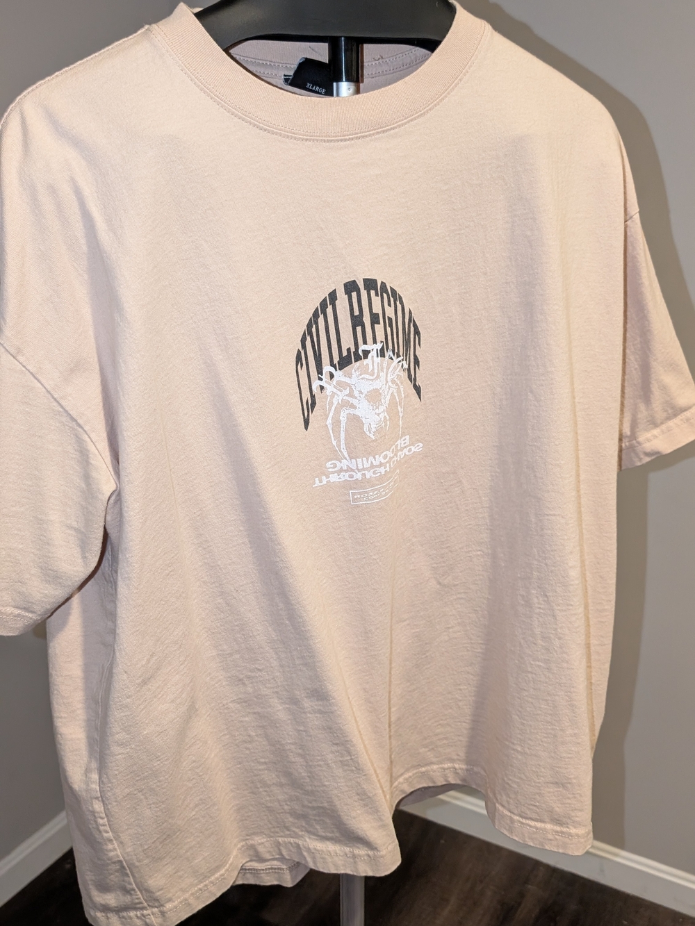 Civil Regime Neutral Beige Crewneck Tee